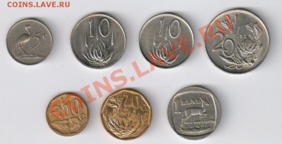 ЮАР - 7 монет 1965-2007г до 28.01.2014г 21-00 - ЮАР - 7 монет
