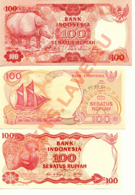 Индонезия. 100 рупий 1977,84,92  до  26.01.14   21-00Мск - Indonesia_100_1