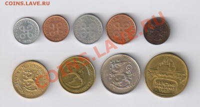 ФИНЛЯНДИЯ - 9 монет 1921-1993гг до 31.01.2014г 21-00 - ФИНЛЯНДИЯ - 9 монет 001