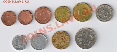 ГЕРМАНИЯ - 10 монет 1939-1990гг до 31.01.2014г 21-00 - ГЕРМАНИЯ - 10 монет