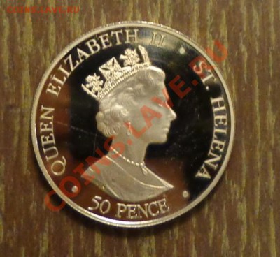 о.СВ.ЕЛЕНЫ - 50 пенсов 50 лет на престоле до 31.01, 22.00 - о-в св. елены корона - 2
