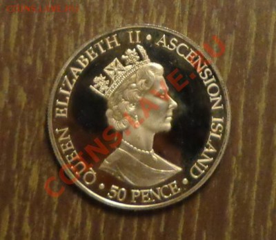 о.ВОЗНЕСЕНИЯ - 50 пенсов КОРОЛЕВА-МАТЬ до 31.01, 22.00 - асеншн айланд королева-мать 1900-2002 - 2