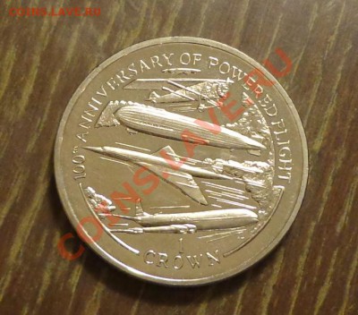 о.МЭН - Крона ЛЕТАТЕЛЬНЫЕ АППАРАТЫ до 31.01, 22.00 - о. мэн 1 крона 2003 (самолеты) - 1