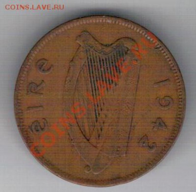 ИРЛАНДИЯ ПЕННИ 1942 КУРИЦА ДО 30.01.14 В 22.00МСК (7860) - 4-ирл1п42