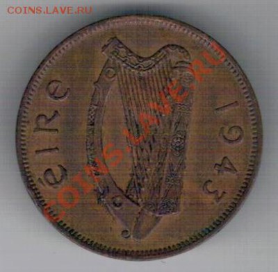 ИРЛАНДИЯ ПЕННИ 1943 КУРИЦА ДО 30.01.14 В 22.00МСК (7860) - 4-ирл1п43