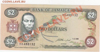 Ямайка 2 доллара 1993 UNC до 31.01 22:00 мск - IMG_0032