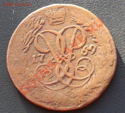 2 коп. 1759 г. перечекан с облачной копейки 1755 г. - DSCN1449