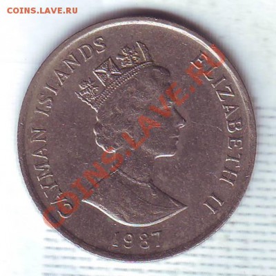 Кайманы.25 Центов.1987.Парусник. до 01.02 - 19870024.JPG