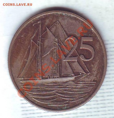 Кайманы.25 Центов.1982.Парусник. до 01.02 - 19820010.JPG