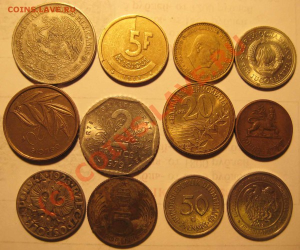 Лот иностранных монет До 16.02.10 Ок в 22-00 Москва - 2ин