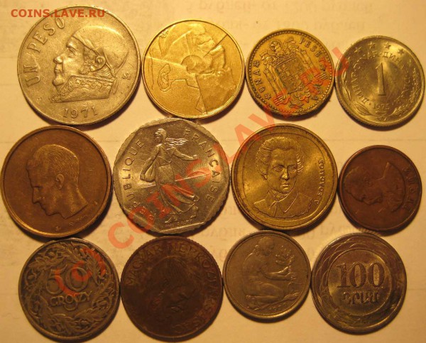 Лот иностранных монет До 16.02.10 Ок в 22-00 Москва - 1ин