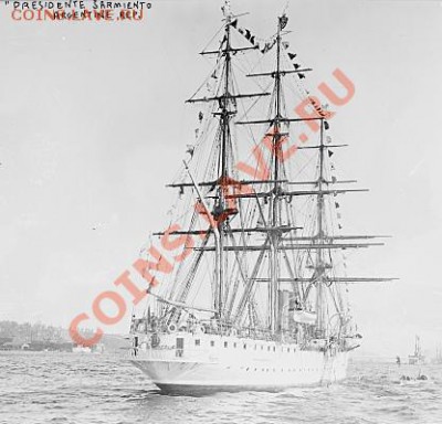 Монеты с Корабликами - Presidente_Sarmiento_1909