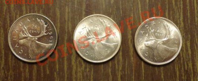 КАНАДА - КВОТЕРЫ 3 разных типа ОТЛИЧНЫЕ! до 2.02, 22.00 - Канада квотеры 3 шт 1