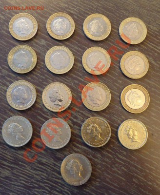 АНГЛИЯ - 2-фунтовики 17 шт. без повторов! до 2.02, 22.00 - 2 фунта общая - 2