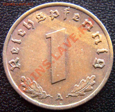 Германия (3-й Рейх)_1 рейхспфенниг 1939(А); до 27.01_22.06мс - 7378