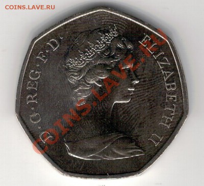 Великобритания 50 пенсов 1973 ЕЭС до 03.02 в 22.00мск (7955) - 4-вел-50п73