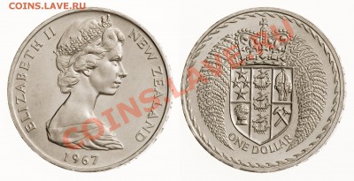 Новая Зеландия 1967 доллар до 04.02-22 - NZ67