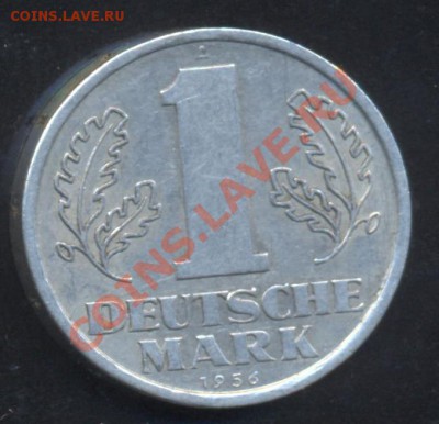 ГДР 1 марка 1956 г.До 31.01.14 г. 22-00 МСК . - ГДР 1 м 56
