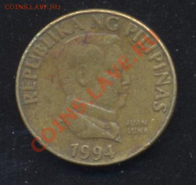 Филиппины 25 центаво 1994 г.До 31.01.14 г. 22-00 МСК . - Филиппины 25 ц 94