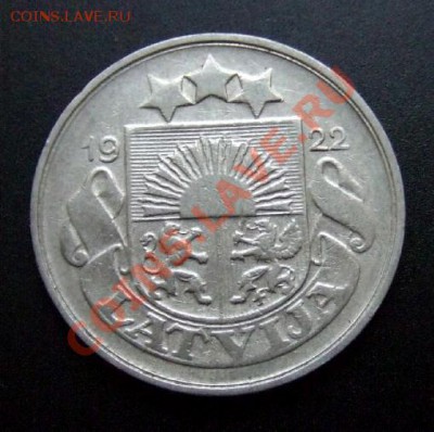 ЛАТВИЯ 20 сантим (1922) до 31.01 (22.00) - Латвия 20 сантим (1922) А