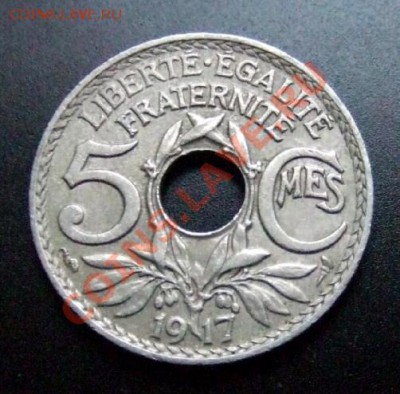 ФРАНЦИЯ 5 сантимов (1917) до 31.01 (22.00 - Франция 5 сантимов (1917) Р
