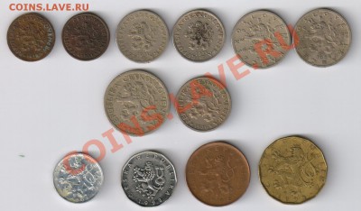 ЧЕХОСЛОВАКИЯ - 12 монет 1921-2006г до 06.02.2014г 21-00 - ЧЕХОСЛОВАКИЯ - 12 монет