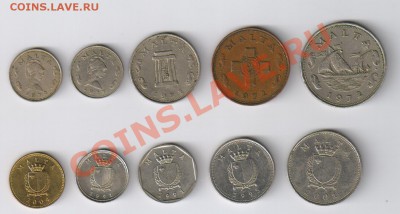 МАЛЬТА - 10 монет 1972-2004гг до 06.02.2014г 21-00 - МАЛЬТА - 10 монет