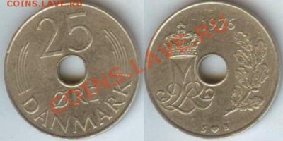 Дания-25 эре 1976 до 21.00 мск 06.02.2014 - Дания 25 эре 1976
