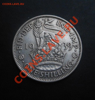 Шилинг Великобритания 1939г Серебро(500пр)! - DSCN4747
