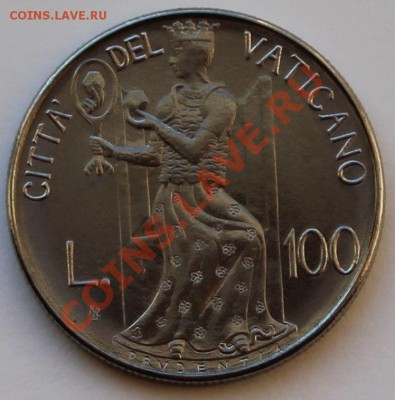 Ватикан 100 лир 1980 год. UNC. - 2
