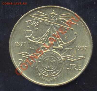 Италия 200 лир 1997 г.До 3.02.14 г. 22-00 МСК . - Италия 200 л 97