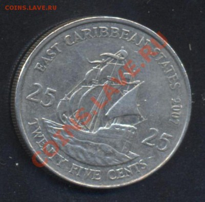 Карибы 25 центов 2007 г.До 3.02.14 г. 22-00 МСК . - Карибы 25 ц 07