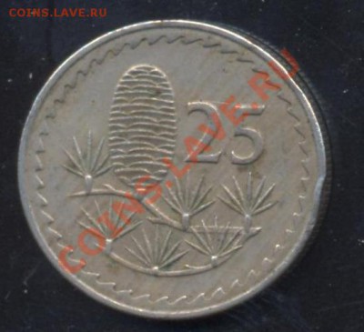 Кипр 25 центов 1976 г.До 3.02.14 г. 22-00 МСК . - Кипр 25 ц 76 1