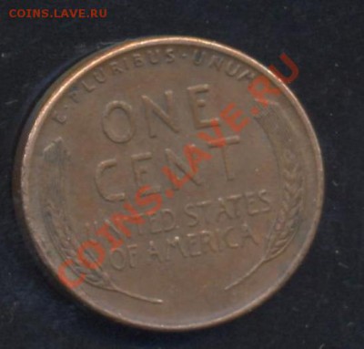 США 1 цент 1945 D.До 3.02.14 г. 22-00 МСК . - США 1 ц 45 D 1