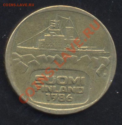 Финляндия 5 марок 1986 г.До 3.02.14 г. 22-00 МСК . - Финляндия 5 м 86
