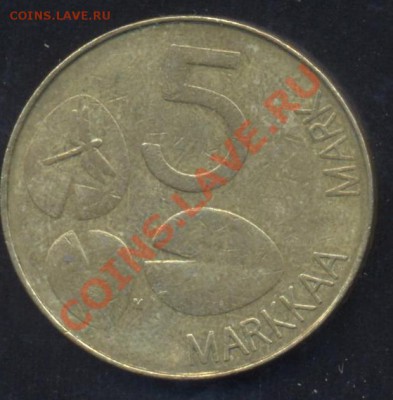 Финляндия 5 марок 1993 г.До 3.02.14 г. 22-00 МСК . - Финляндия 5 м 931