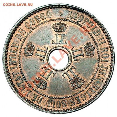 Свободное Государство Конго_5 сантимов 1887; до 02.02_22.14м - 7343
