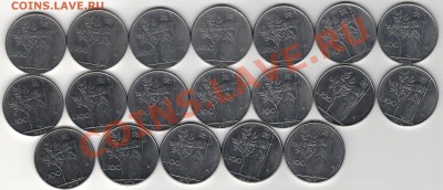 ИТАЛИЯ 100 ЛИР 1956-89 (19ШТ) ДО 06.02.14 В 22.00МСК (7984) - 4-ит-лот100л1