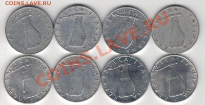 ИТАЛИЯ 5 ЧЕНТЕЗИМИ 1951-81 (8ШТ) ДО 06.02.14 В 22Ч (7984) - 4-ит-лот5ч