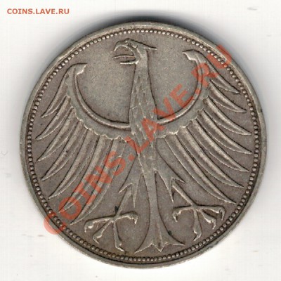Ag ФРГ 5 МАРОК 1951F ДО 06.02.14 В 22.00МСК (7837) - 5-гер1-1951Ф