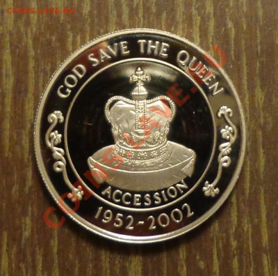 о.СВ.ЕЛЕНЫ - 50 пенсов 50 лет на престоле до 8.02, 22.00 - о-в св. елены корона - 1