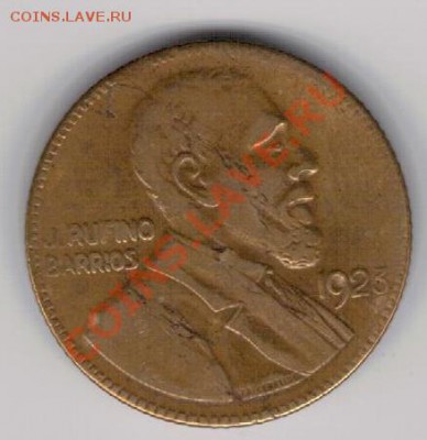 Гватемала 5 песо 1923 Хусто Руфино Барриос 10.02 в 22ч(7708) - 4-гв
