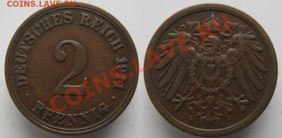 Разная инострань - 391 8 Германия 2 пф 1911 А н   119