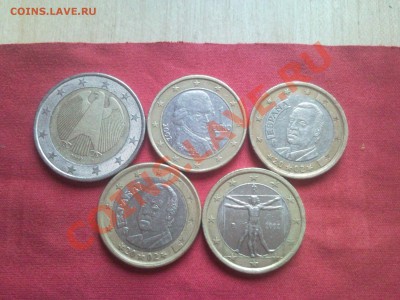 Лот монет 7 евро С рубля до 10.02.14 в 22:00 по мс - SNC06073