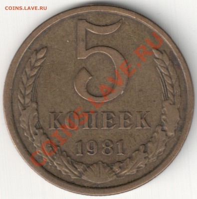 5 коп 1981 - 5 коп 1981 шт. 3А