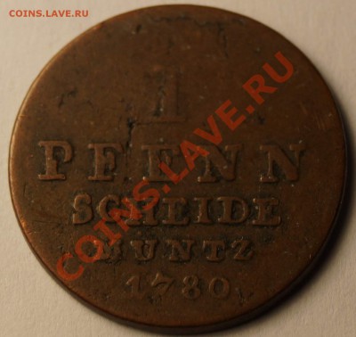 1 пфеннинг  Германия 1780 до 12.02.2014 - 1 пфеннинг. Германия. Брауншвейг-Люнебург 1780_2.JPG