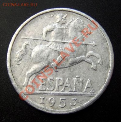 2 - Испания 10 сентимо (1953) А