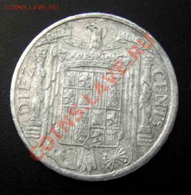 2 - Испания 10 сентимо (1953) Р