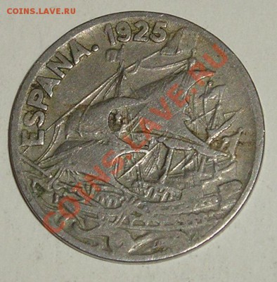 Испания, 25 Сентимес 1925 "Каравелла" + БОНУС (09.02) - P1013346.JPG
