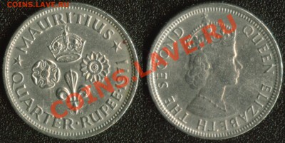 4 рупии 1971 до 22:00мск 14.02.14 - Маврикий 1-4 рупии 1971